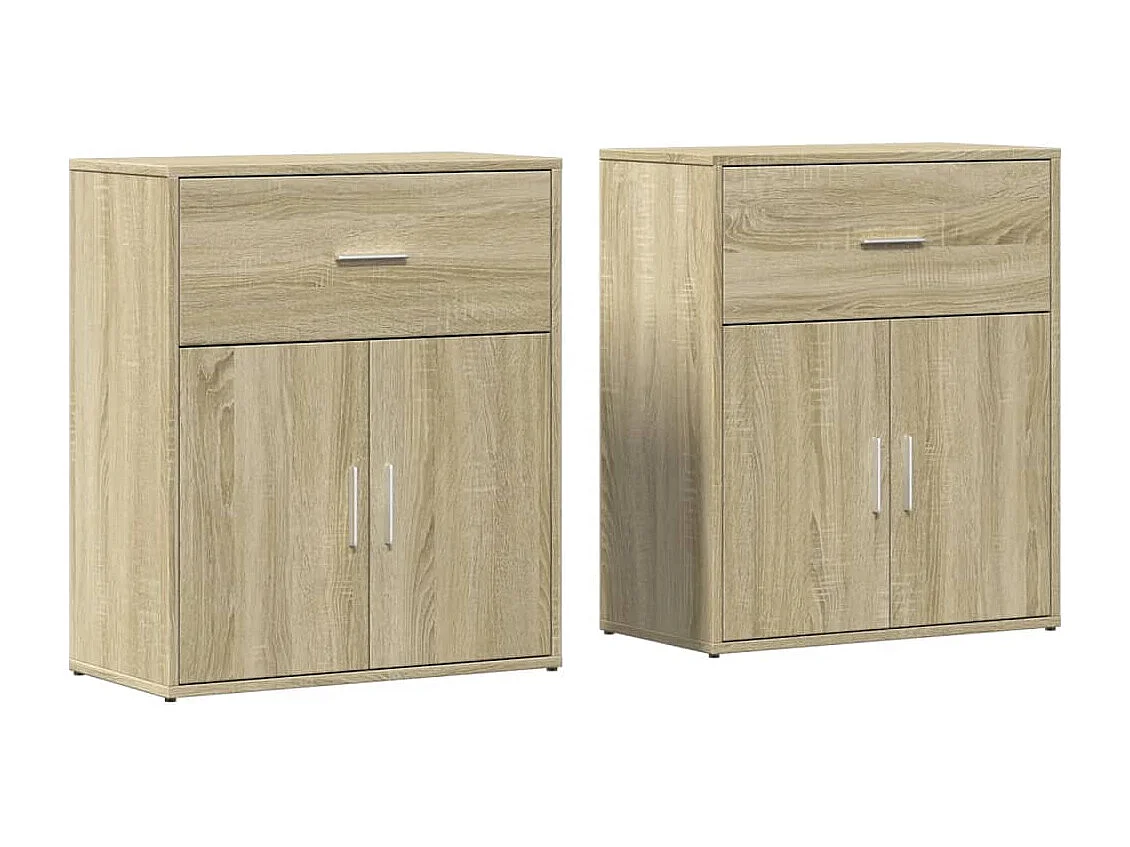 Buffets 2 pcs chêne sonoma 60x31x70 cm bois d'ingénierie FR11684