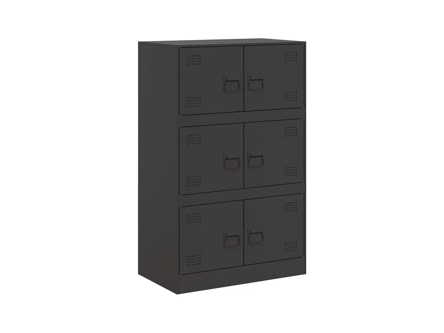 Buffet noir 67x39x107 cm acier FR80799