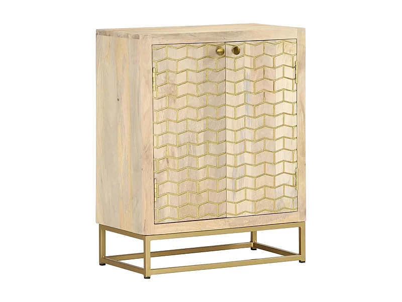 Buffet avec 2 portes 55x30x70 cm bois massif de manguier FR28569