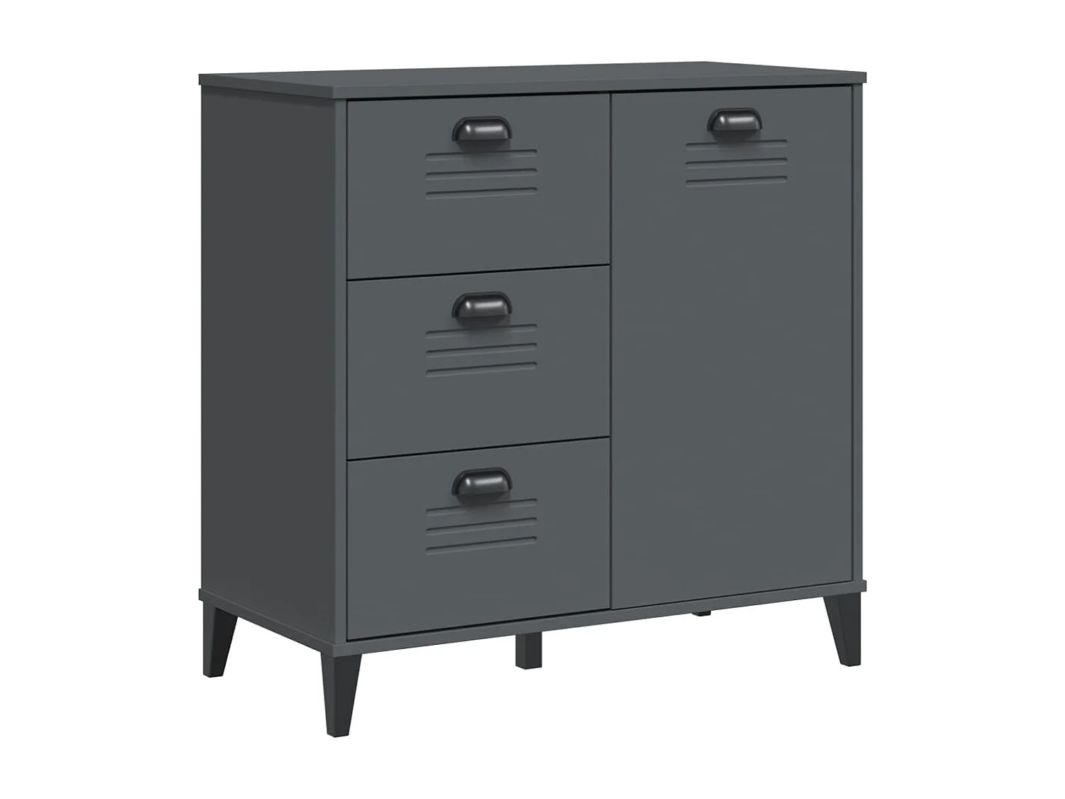 Buffet VIKEN gris anthracite 80x40x80 cm bois d'ingénierie FR55525