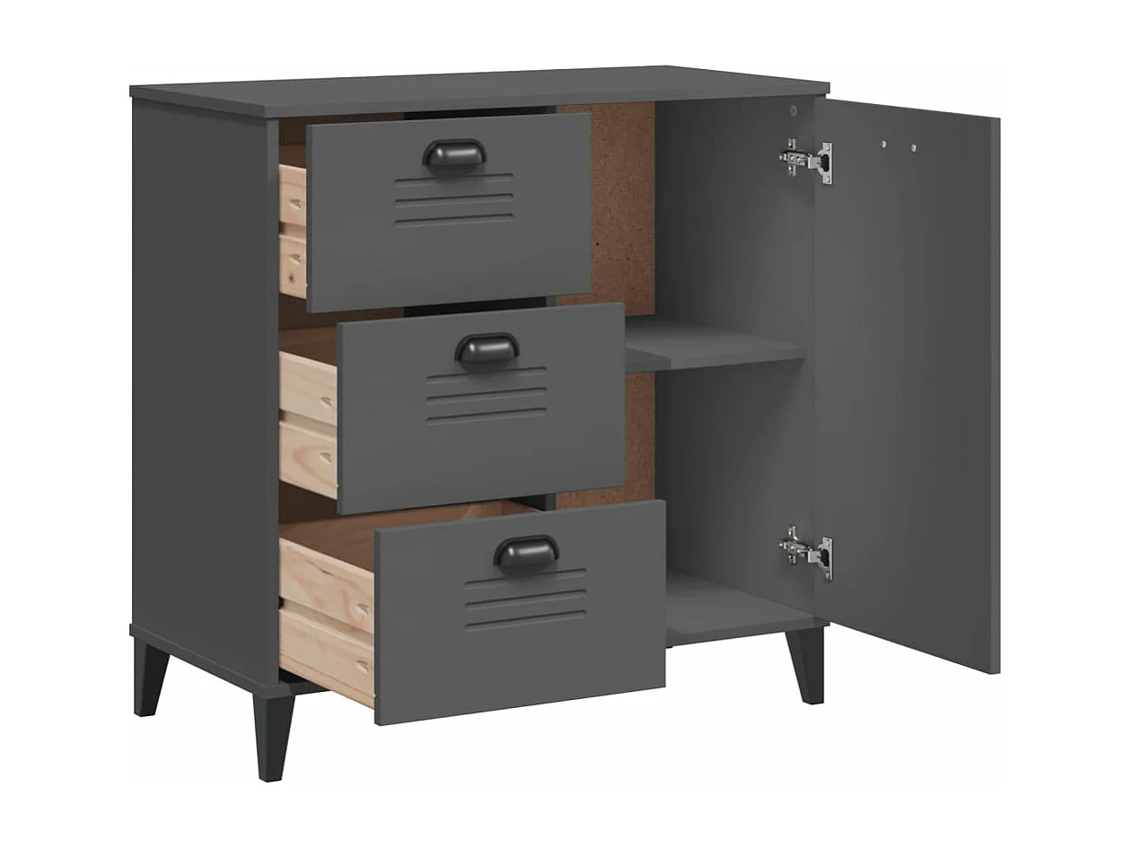 Buffet VIKEN gris anthracite 80x40x80 cm bois d'ingénierie FR55525