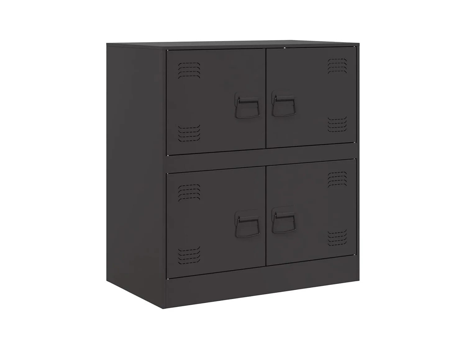 Buffet noir 67x39x73 cm acier FR91201
