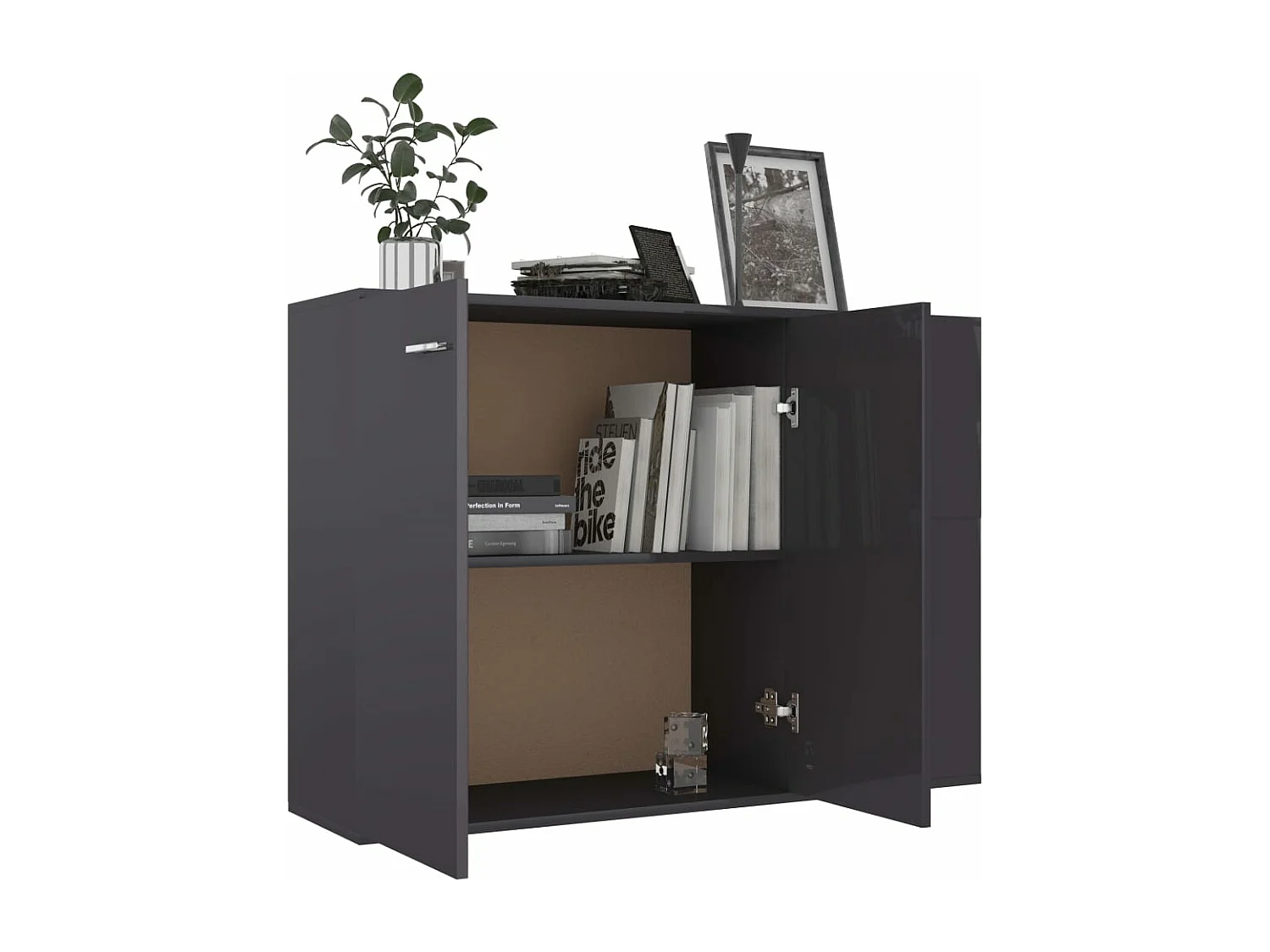 Buffet Gris 105x30x75 cm Bois d’ingénierie FR98747