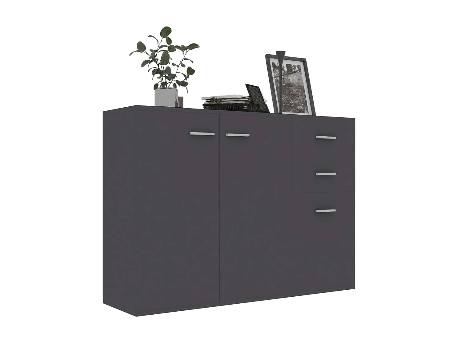 Buffet Gris 105x30x75 cm Bois d’ingénierie FR98747