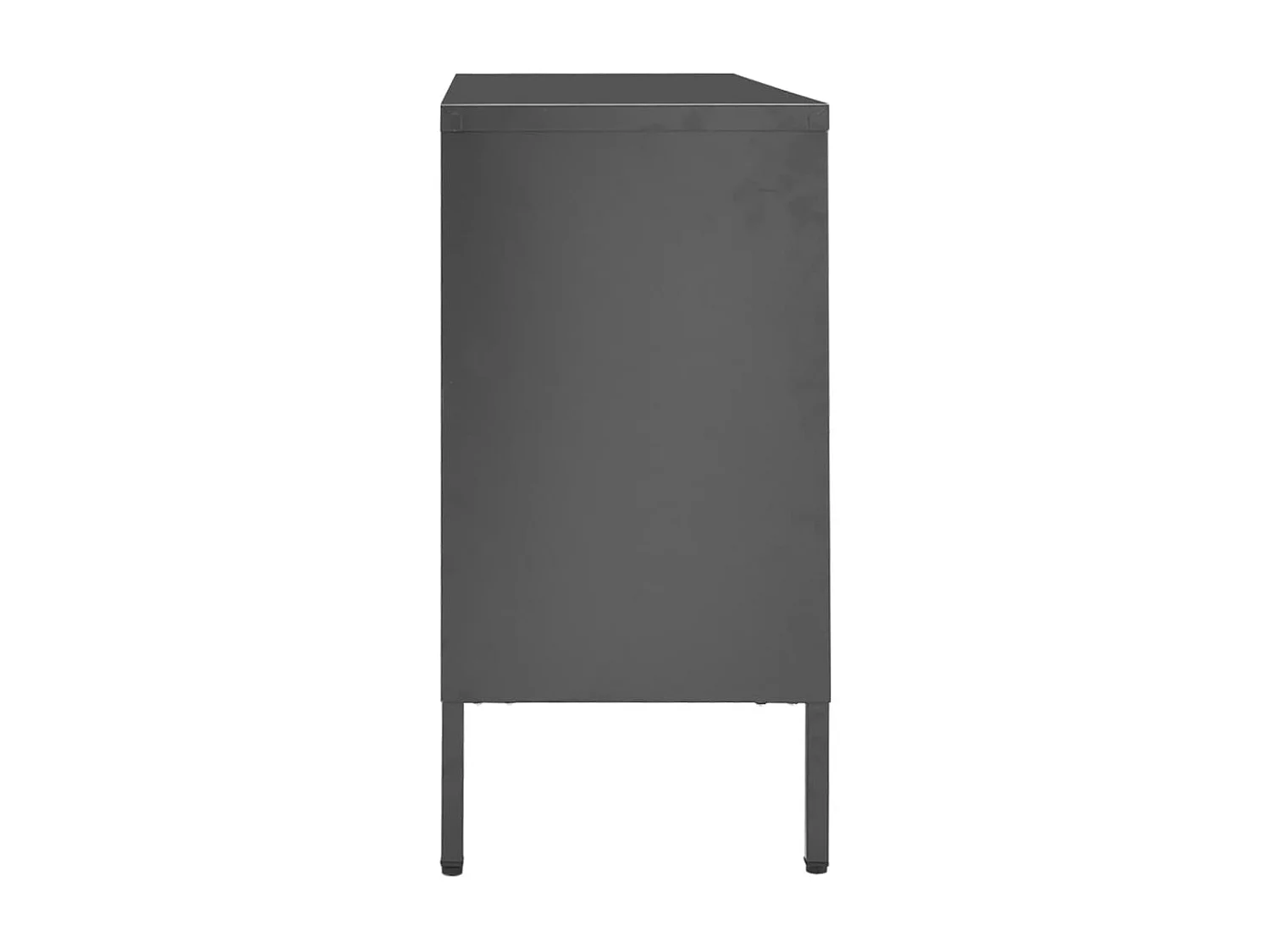 Buffet Anthracite 105x35x70 cm Acier et verre trempé FR95019