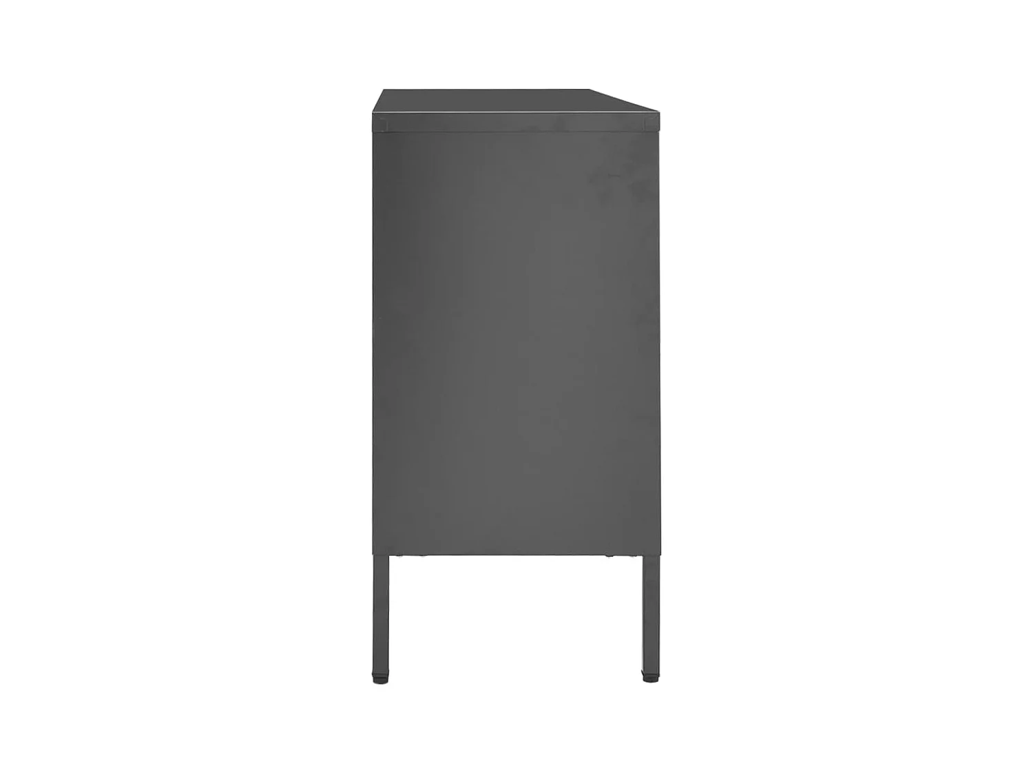 Aparador de acero y vidrio templado blanco 105x35x70 cm ES922312