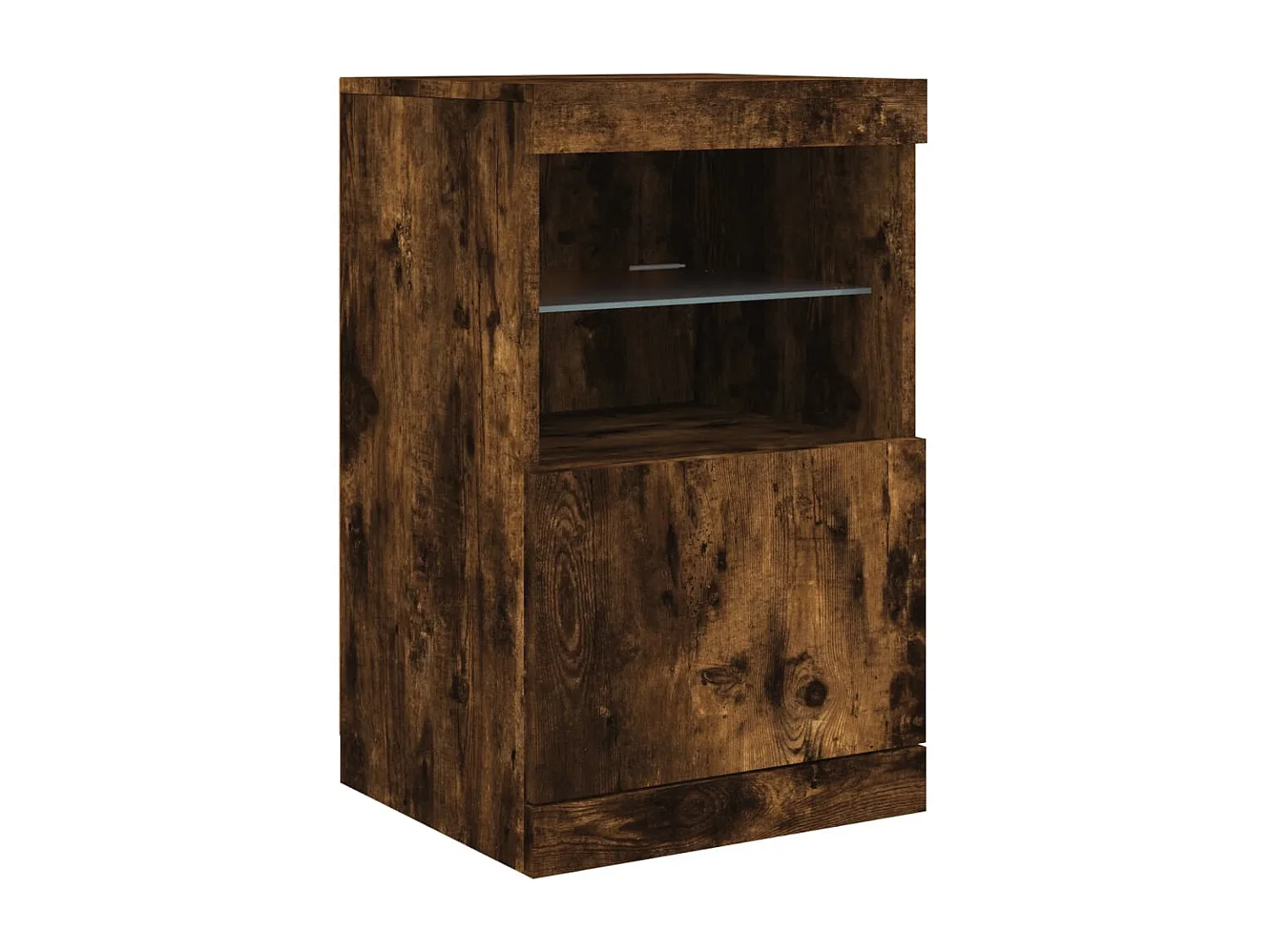 Dressoir met LED-verlichting 41x37x67 cm gerookt eikenkleurig BE242471