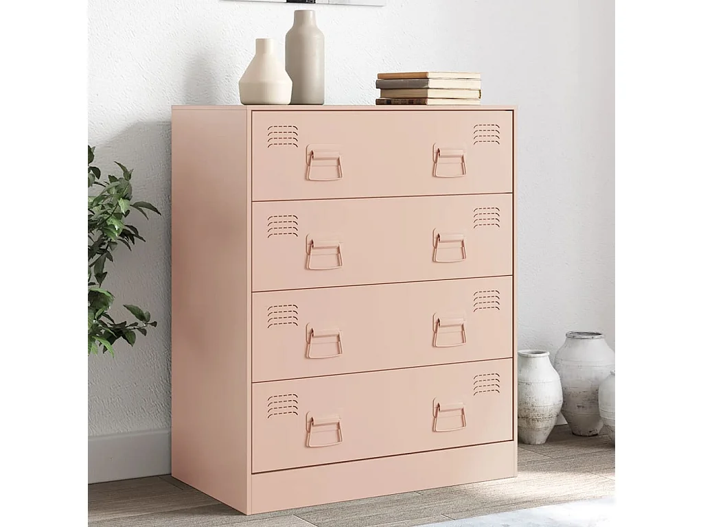 Buffet rose 67x39x83 cm acier FR92248