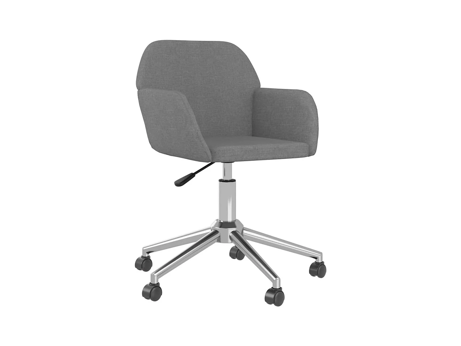 Lot de 2 Chaises pivotantes à manger Gris clair Tissu FR25487