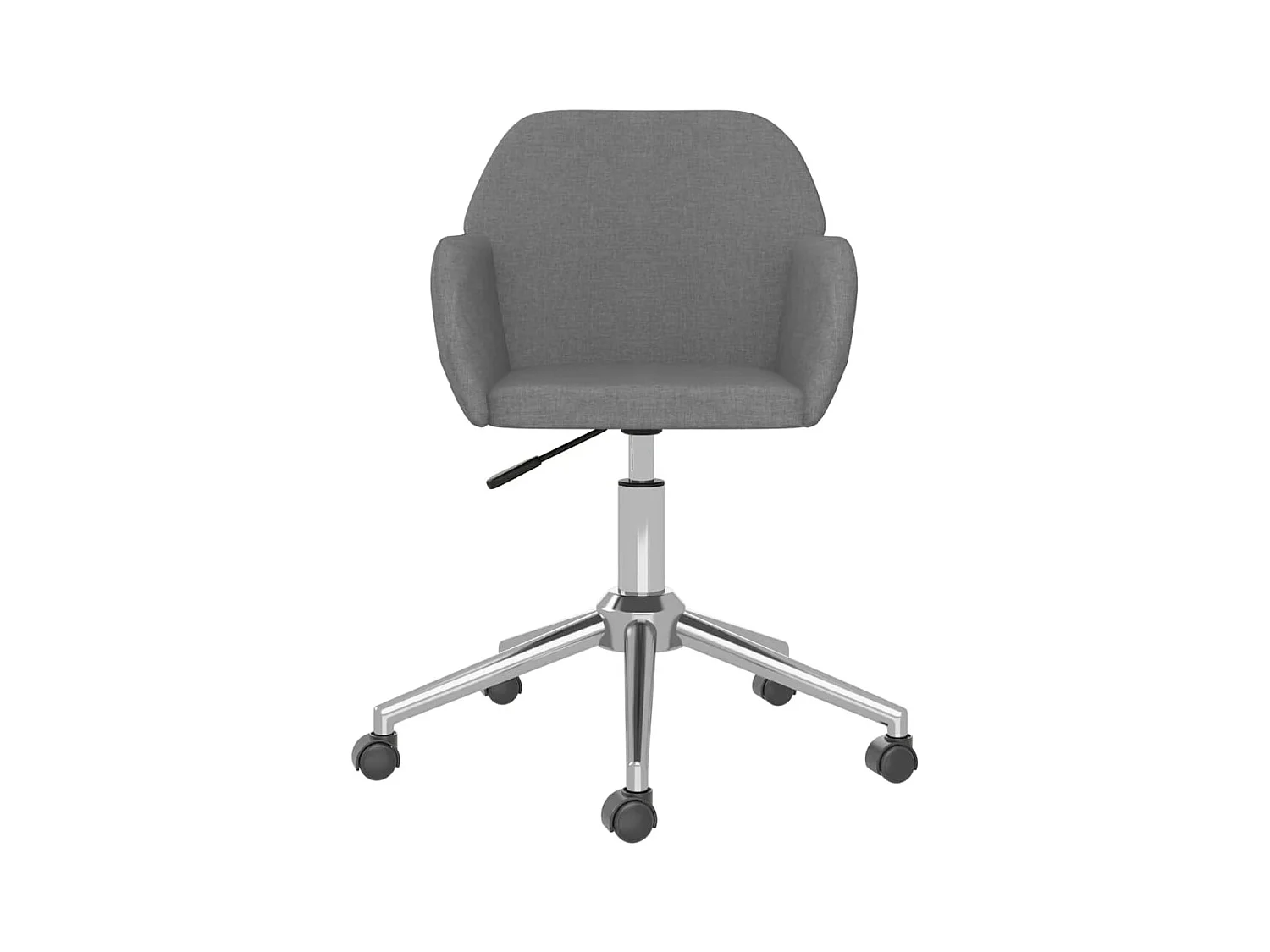 Lot de 2 Chaises pivotantes à manger Gris clair Tissu FR25487