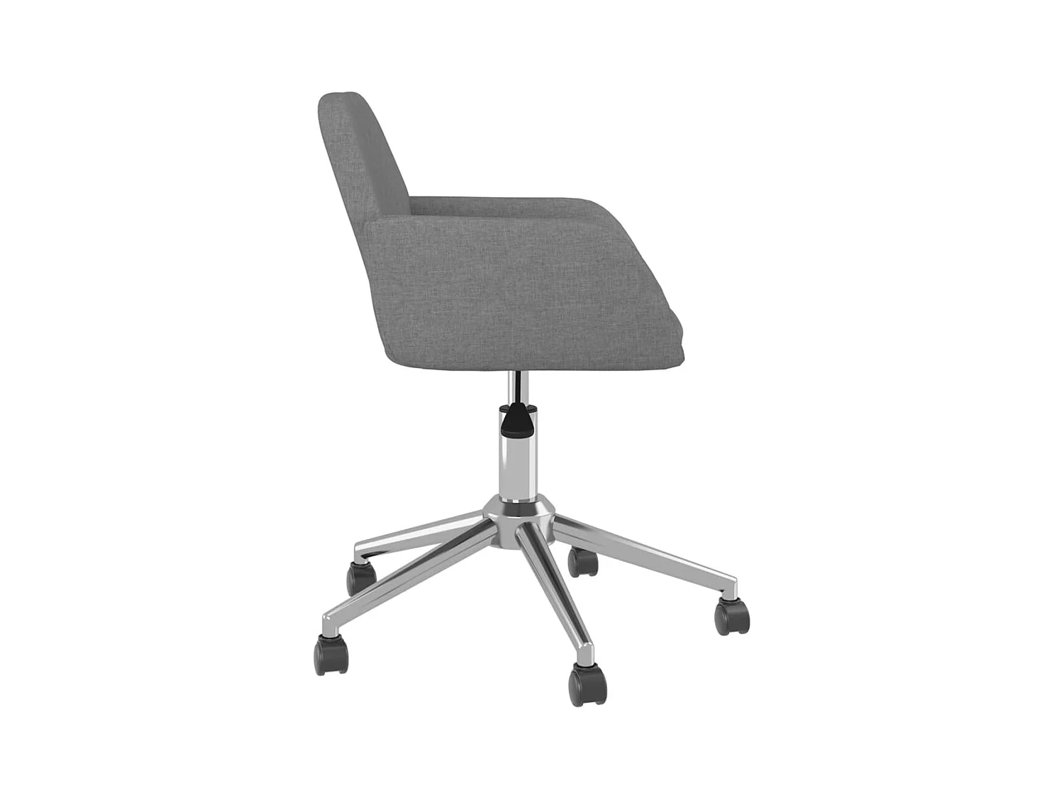 Lot de 2 Chaises pivotantes à manger Gris clair Tissu FR25487