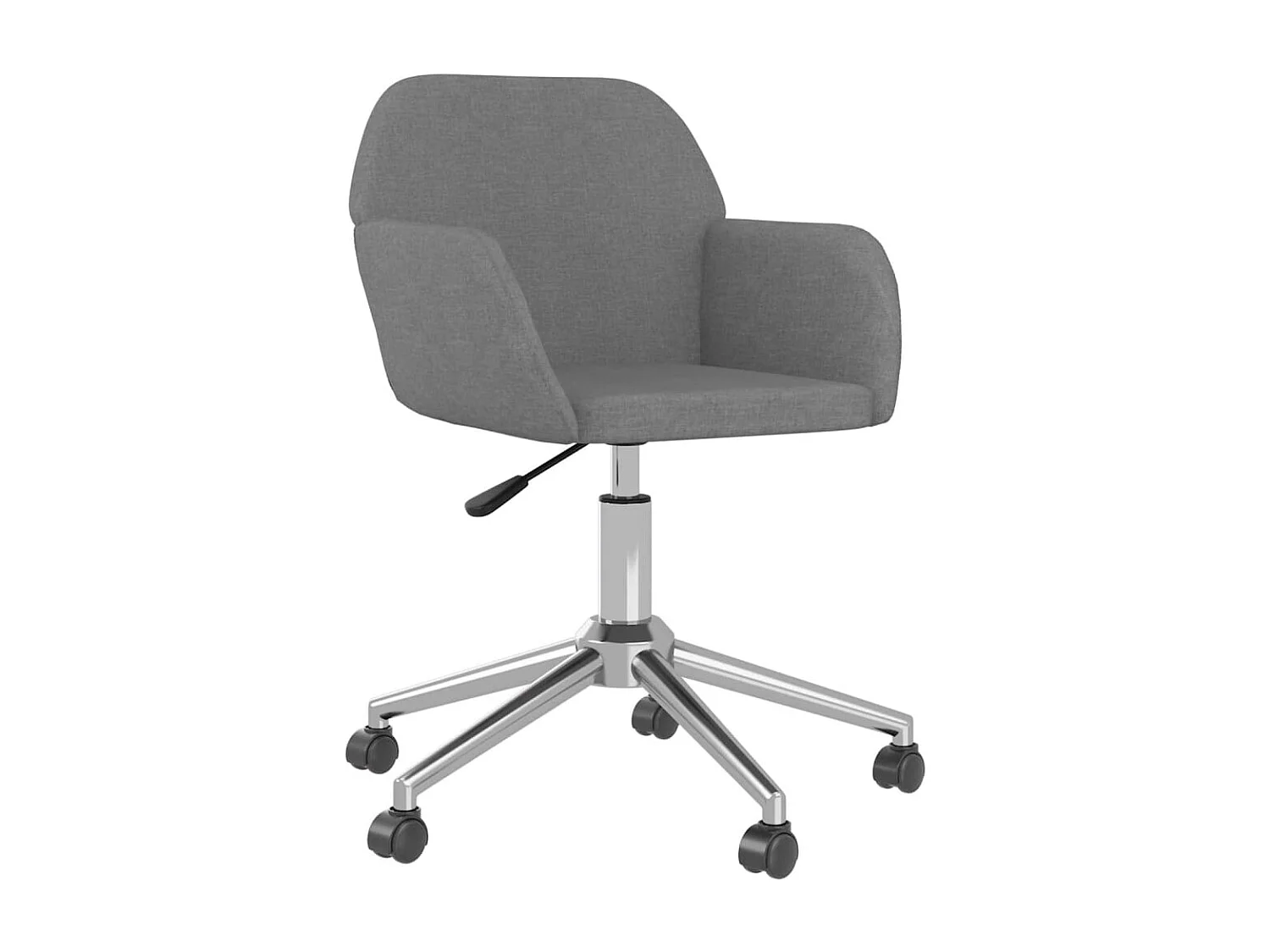 Juego de 2 Sillas de comedor giratorias tela gris claro ES992500