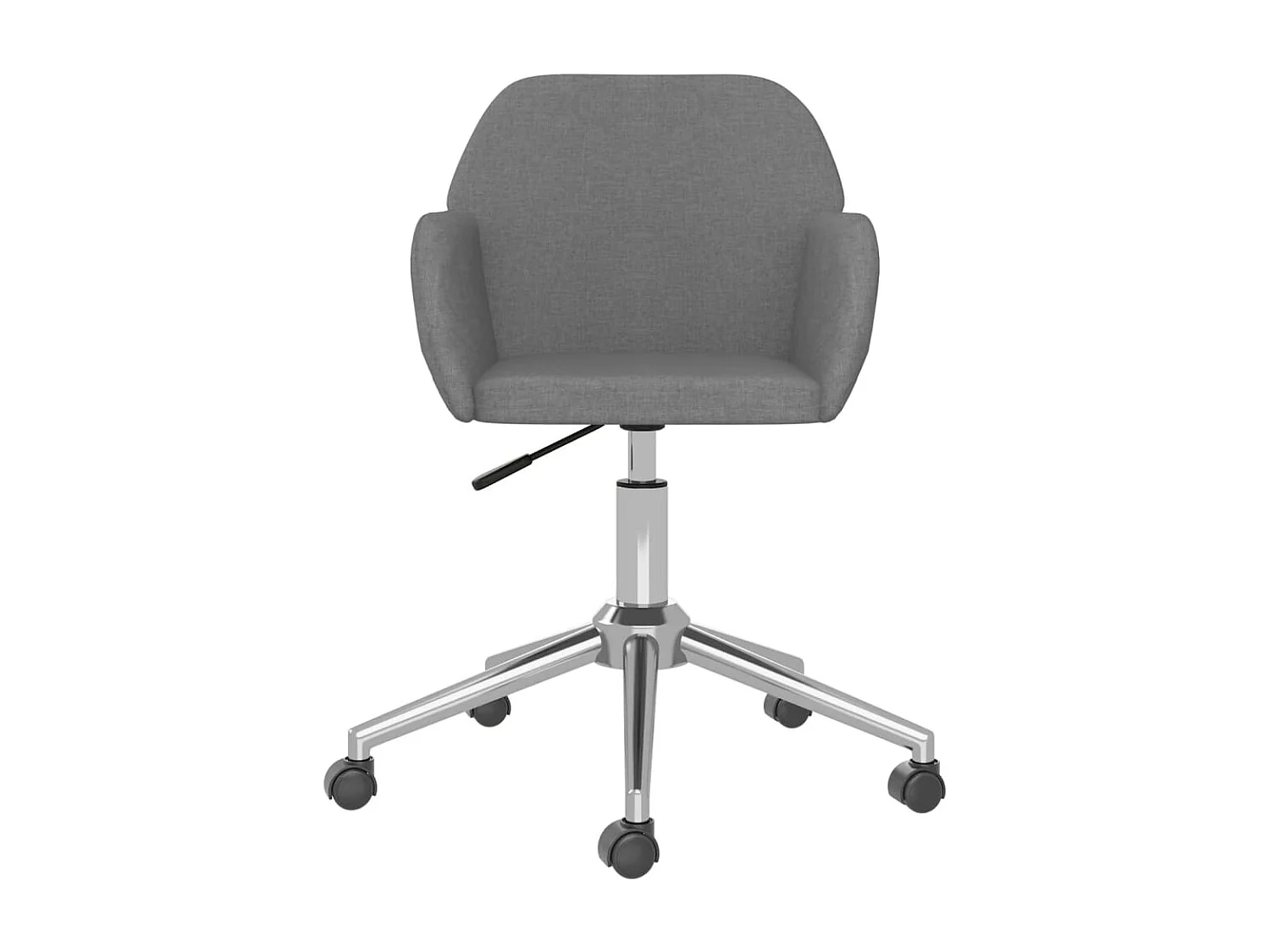 Juego de 2 Sillas de comedor giratorias tela gris claro ES992500
