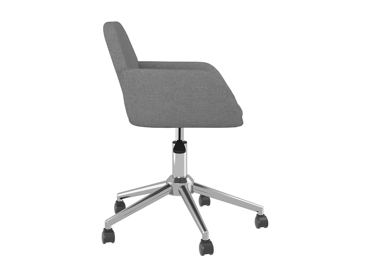 Juego de 2 Sillas de comedor giratorias tela gris claro ES992500