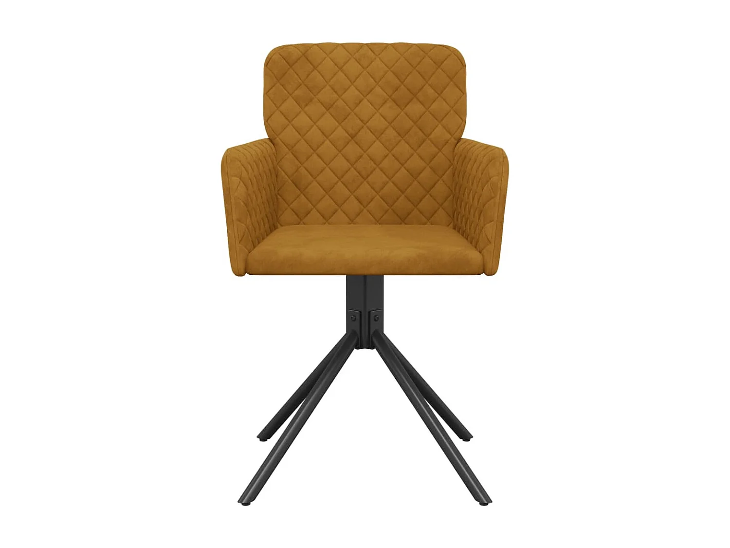 Juego de 2 Sillas de comedor giratorias terciopelo marrón ES504443