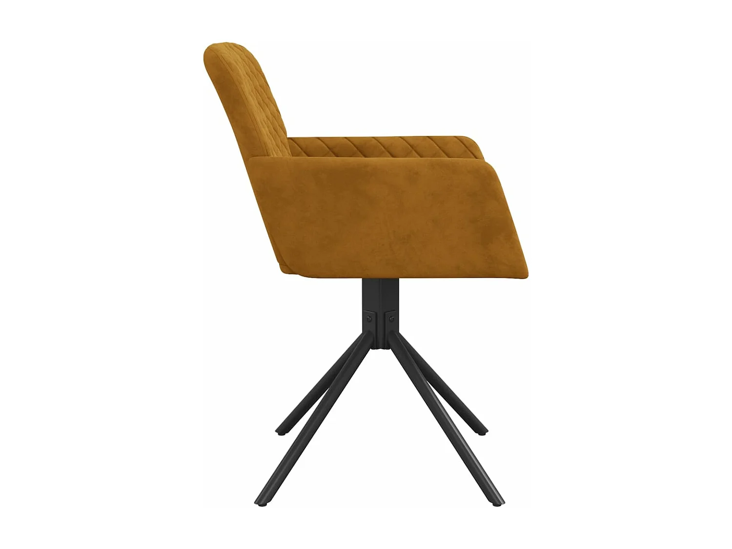 Juego de 2 Sillas de comedor giratorias terciopelo marrón ES504443