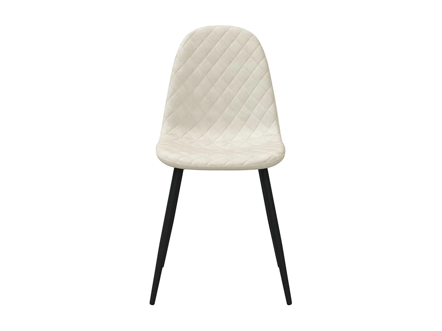 Eetkamerstoelen 2 st fluweel crèmewit BE434043