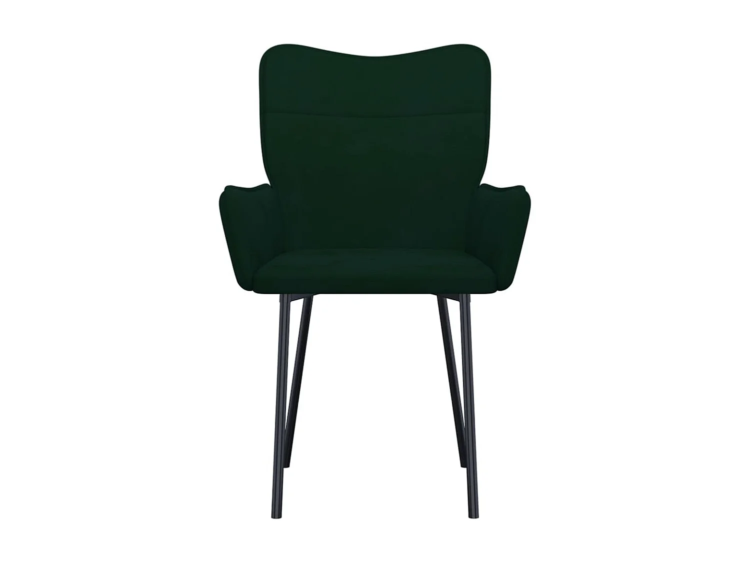 Lot de 2 Chaises à manger Vert foncé Velours FR47390