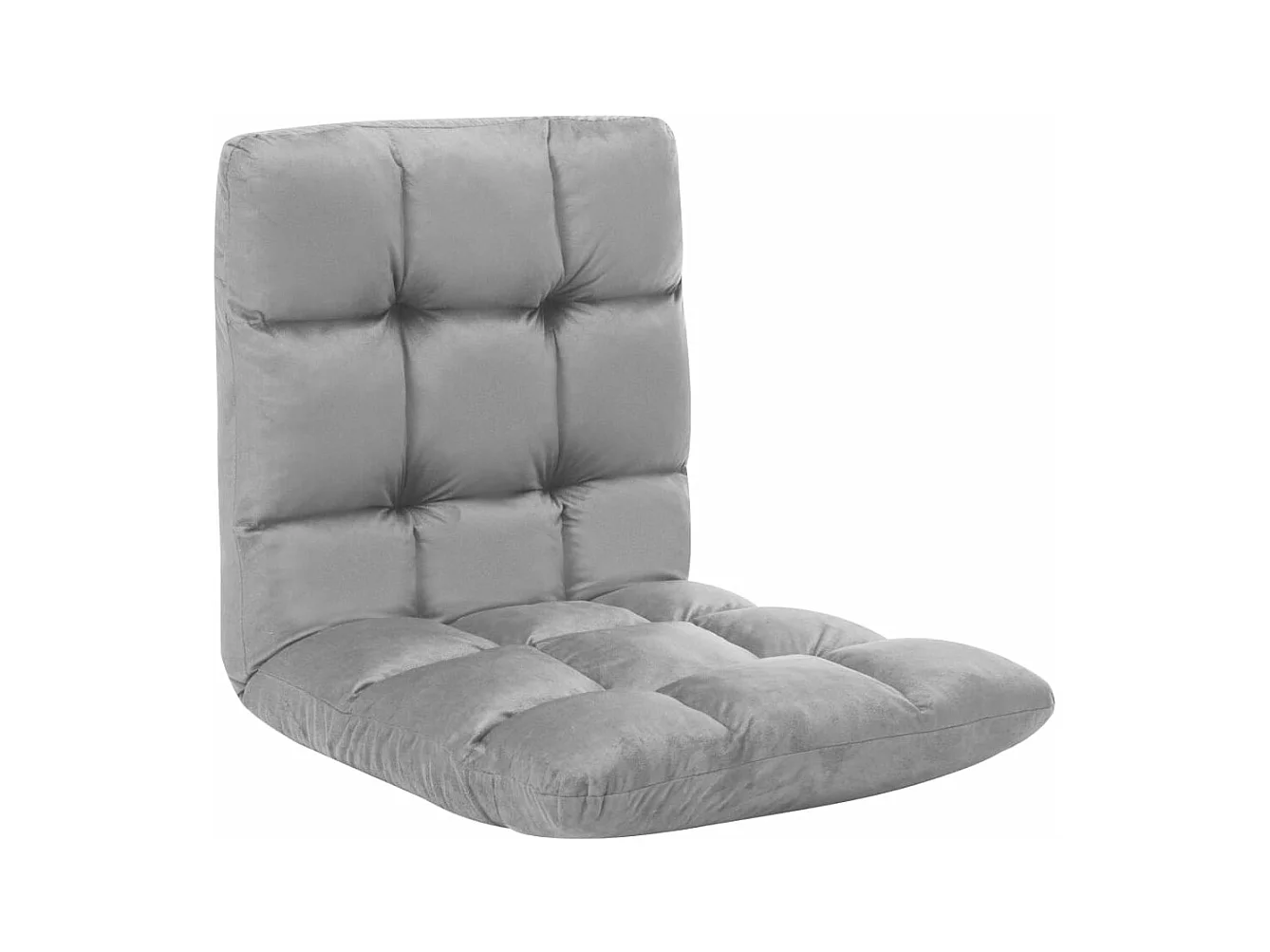 Chaise pliable de sol Gris clair Microfibre FR73661
