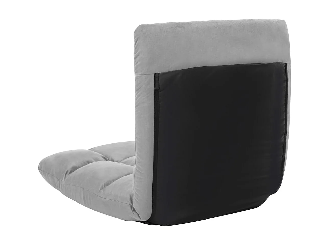 Chaise pliable de sol Gris clair Microfibre FR73661