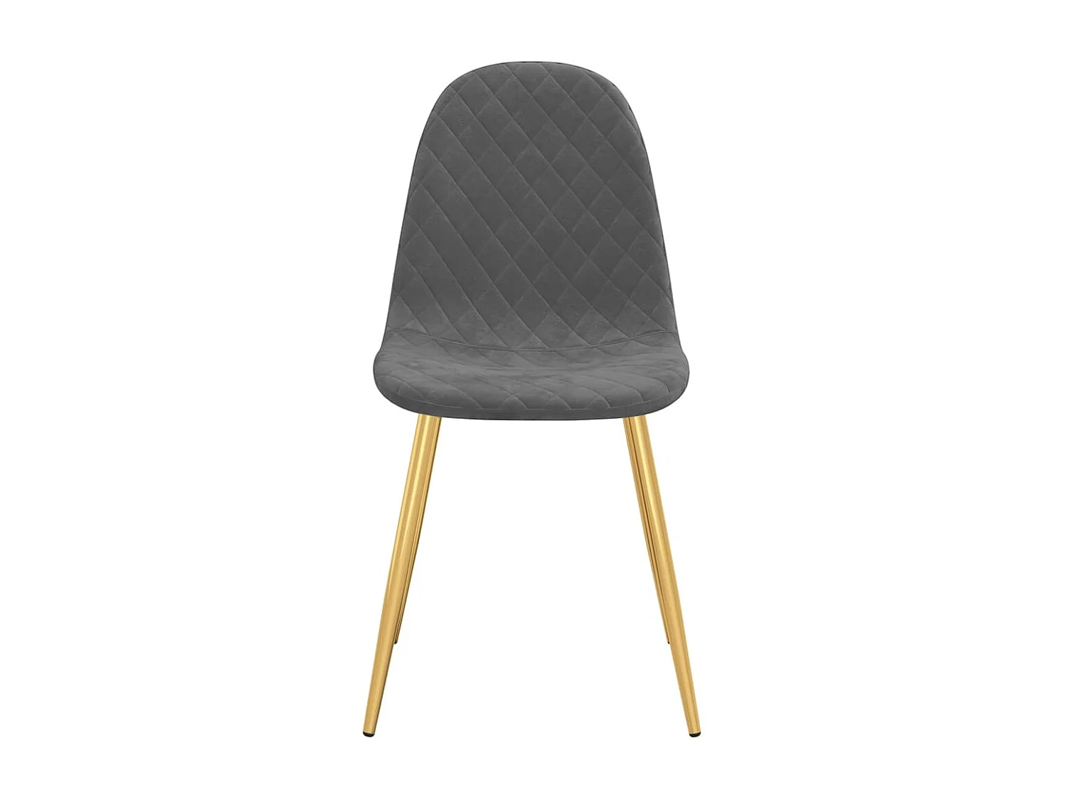 Lot de 2 Chaises à manger Gris foncé Velours FR60786