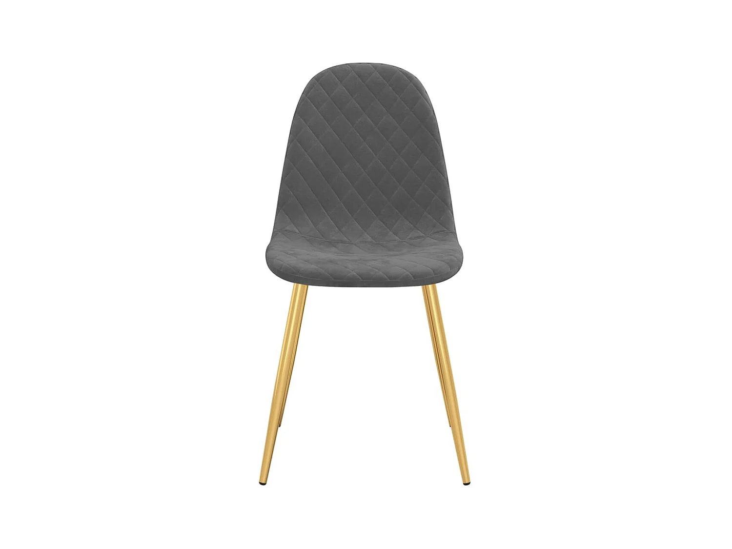 Lot de 2 Chaises à manger Gris foncé Velours FR60786
