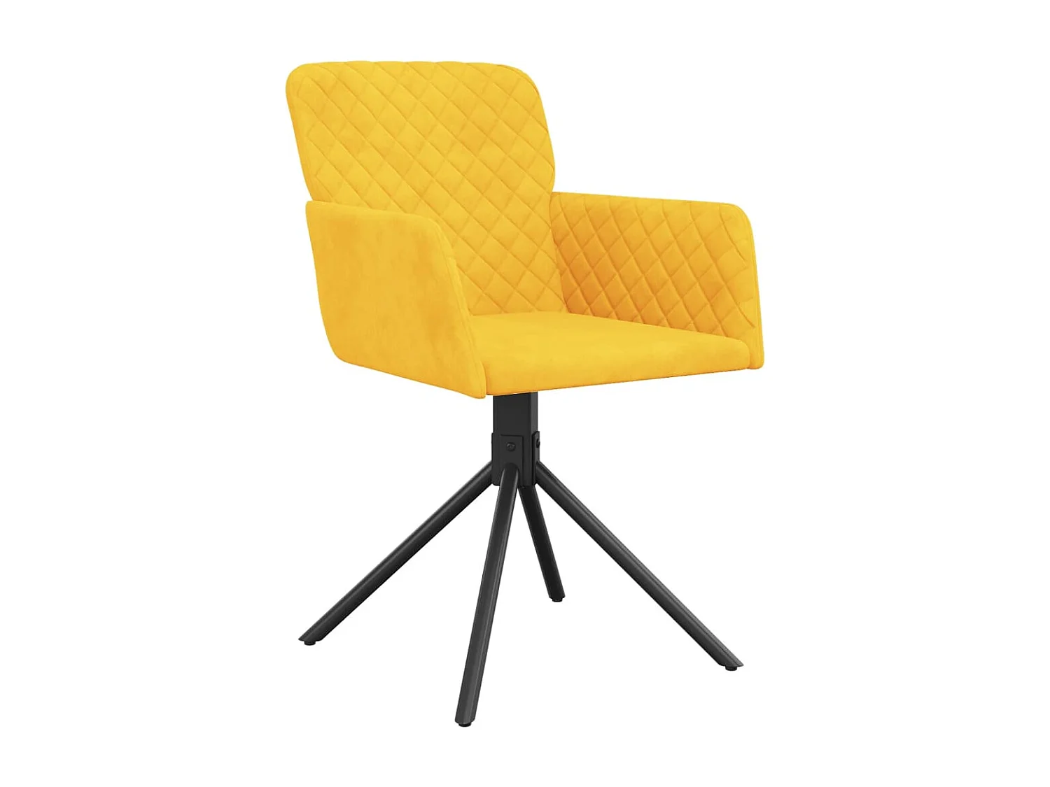 Cadeiras de jantar giratórias 2 pcs veludo amarelo PT310562