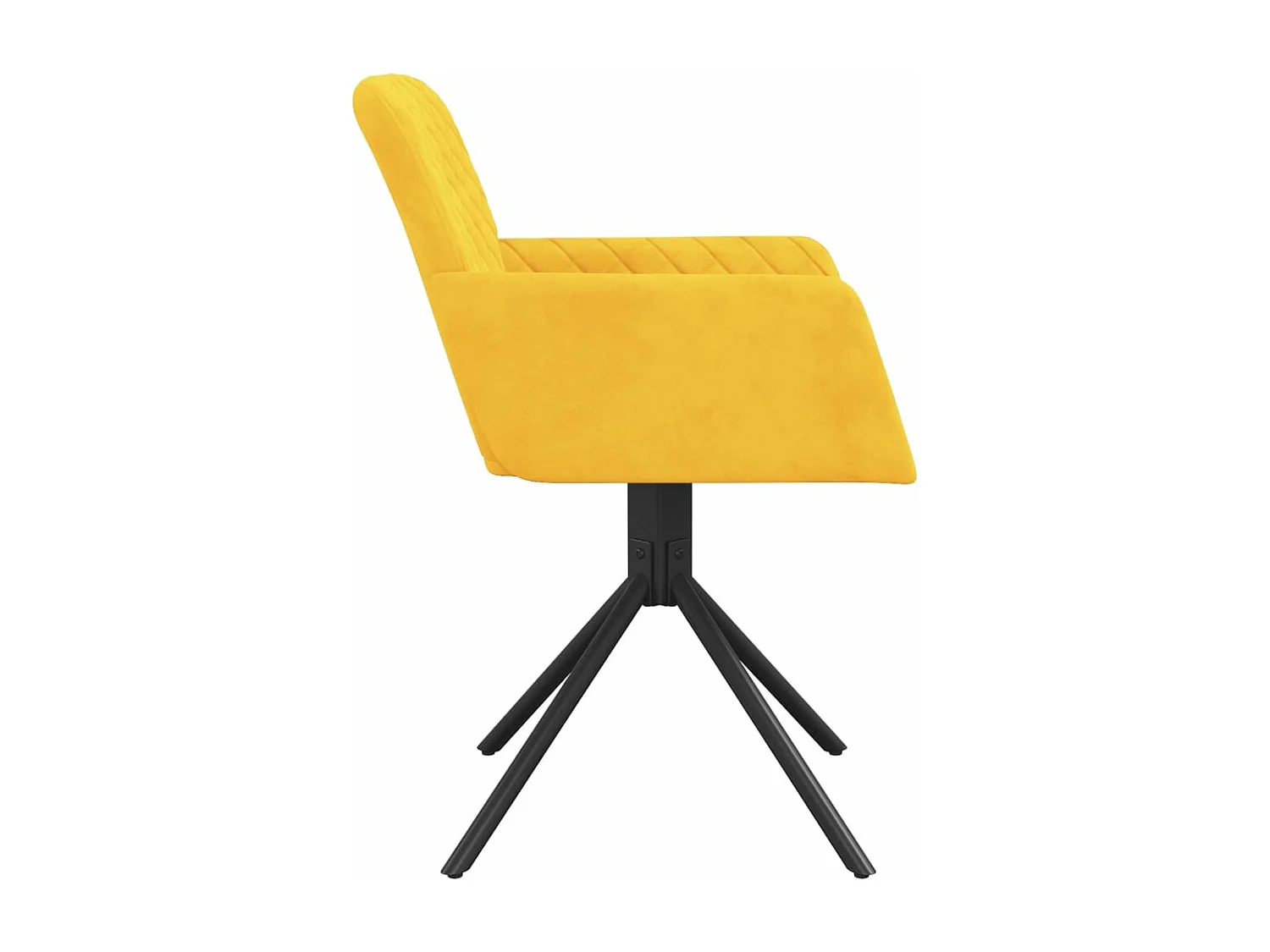Cadeiras de jantar giratórias 2 pcs veludo amarelo PT310562