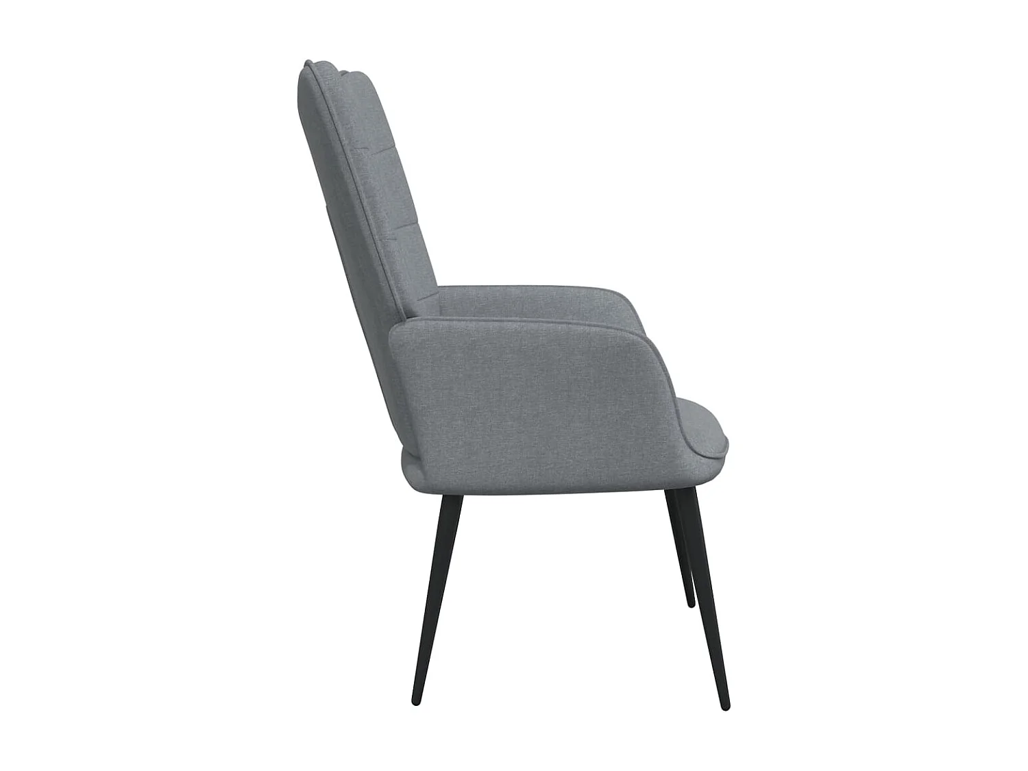 Silla de relajación con reposapiés tela gris claro ES457766