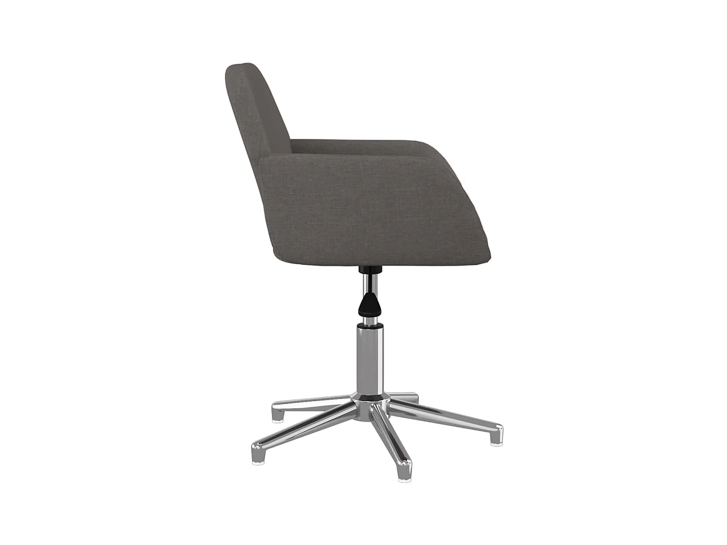 Lot de 2 Chaises pivotantes à manger Gris foncé Tissu FR74802