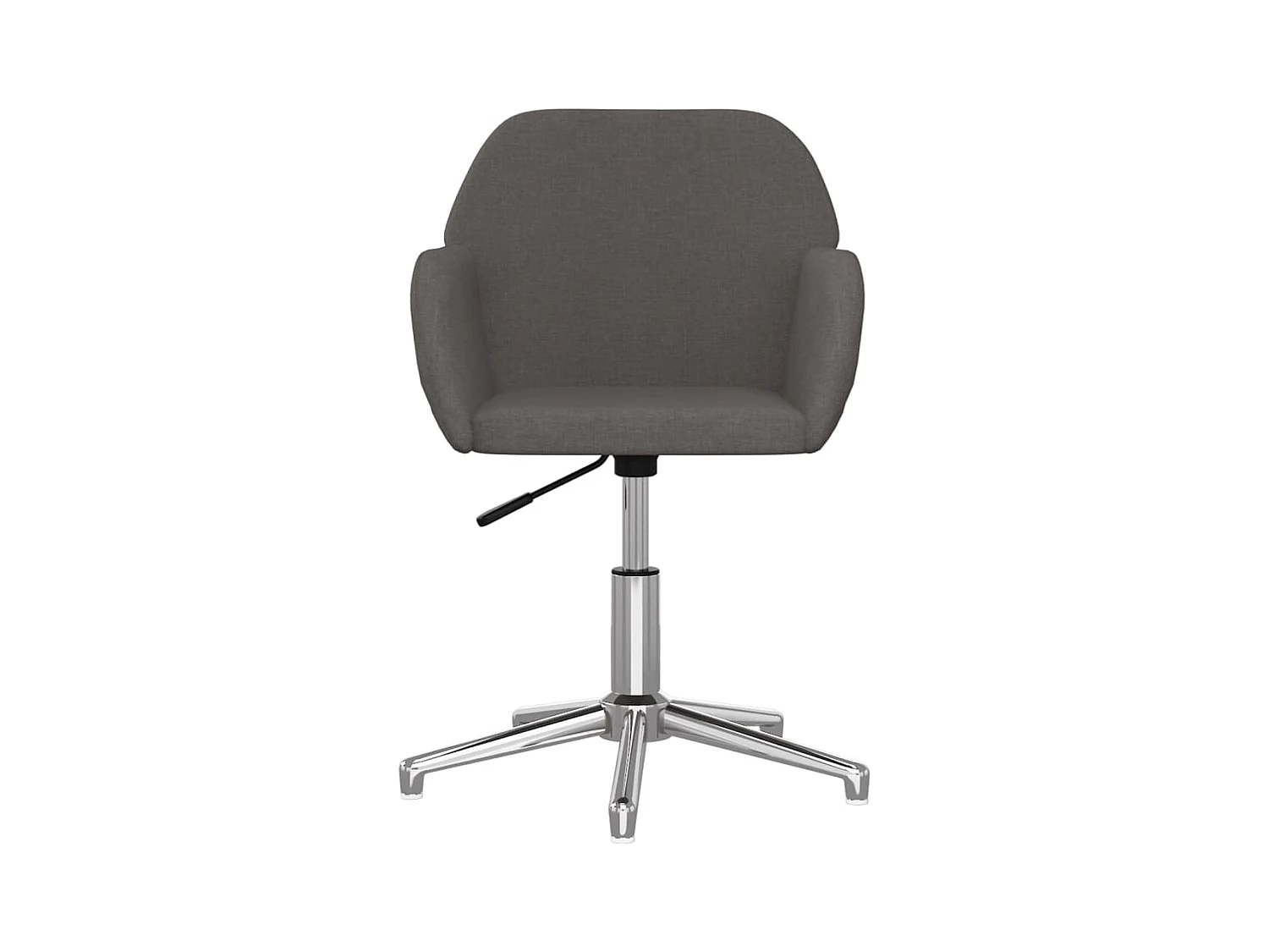 Lot de 2 Chaises pivotantes à manger Gris foncé Tissu FR74802