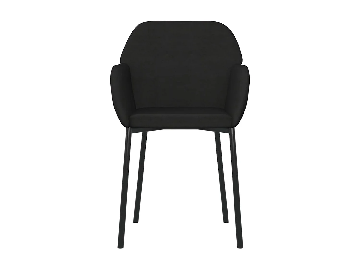Eetkamerstoelen 2 st fluweel zwart BE380561