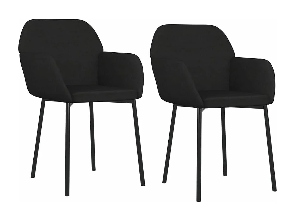 Cadeiras de jantar 2 pcs veludo preto PT843915
