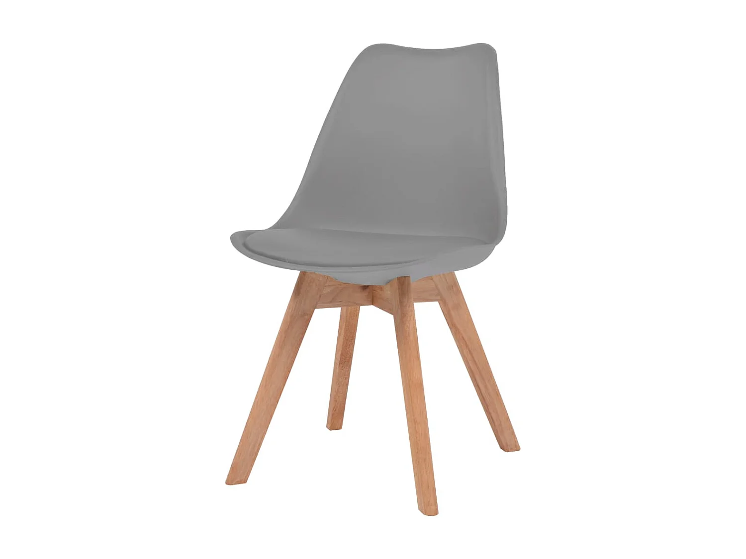 Lot de 6 Chaises à manger Gris Plastique FR75230