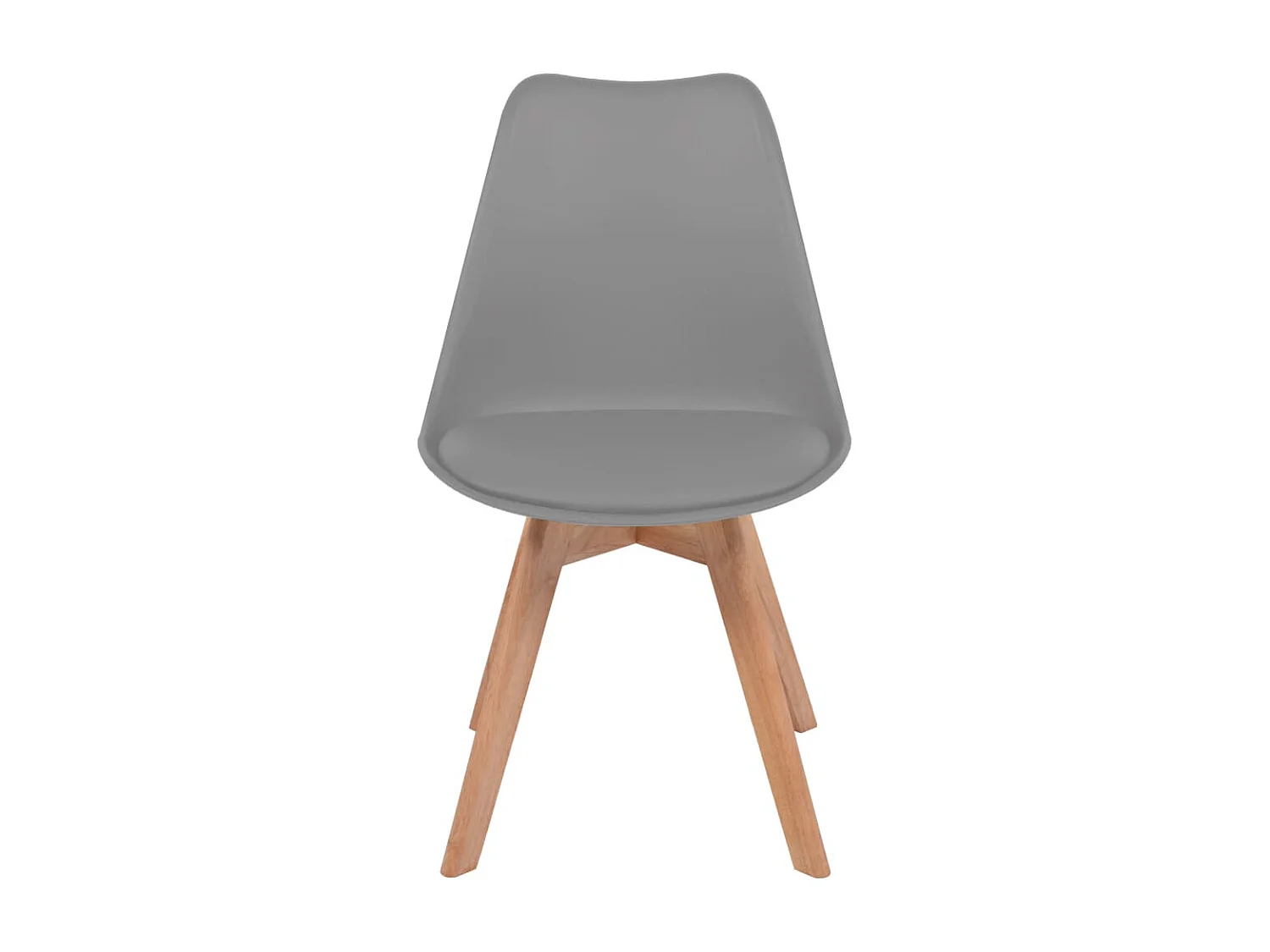 Lot de 6 Chaises à manger Gris Plastique FR75230