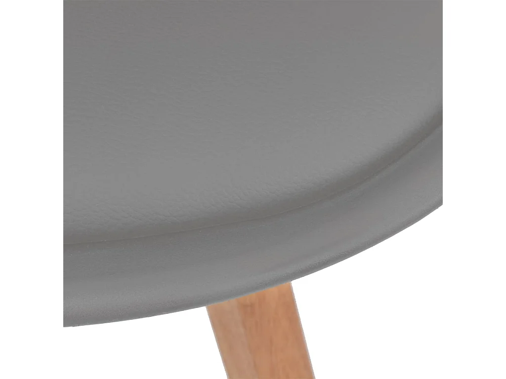 Lot de 6 Chaises à manger Gris Plastique FR75230