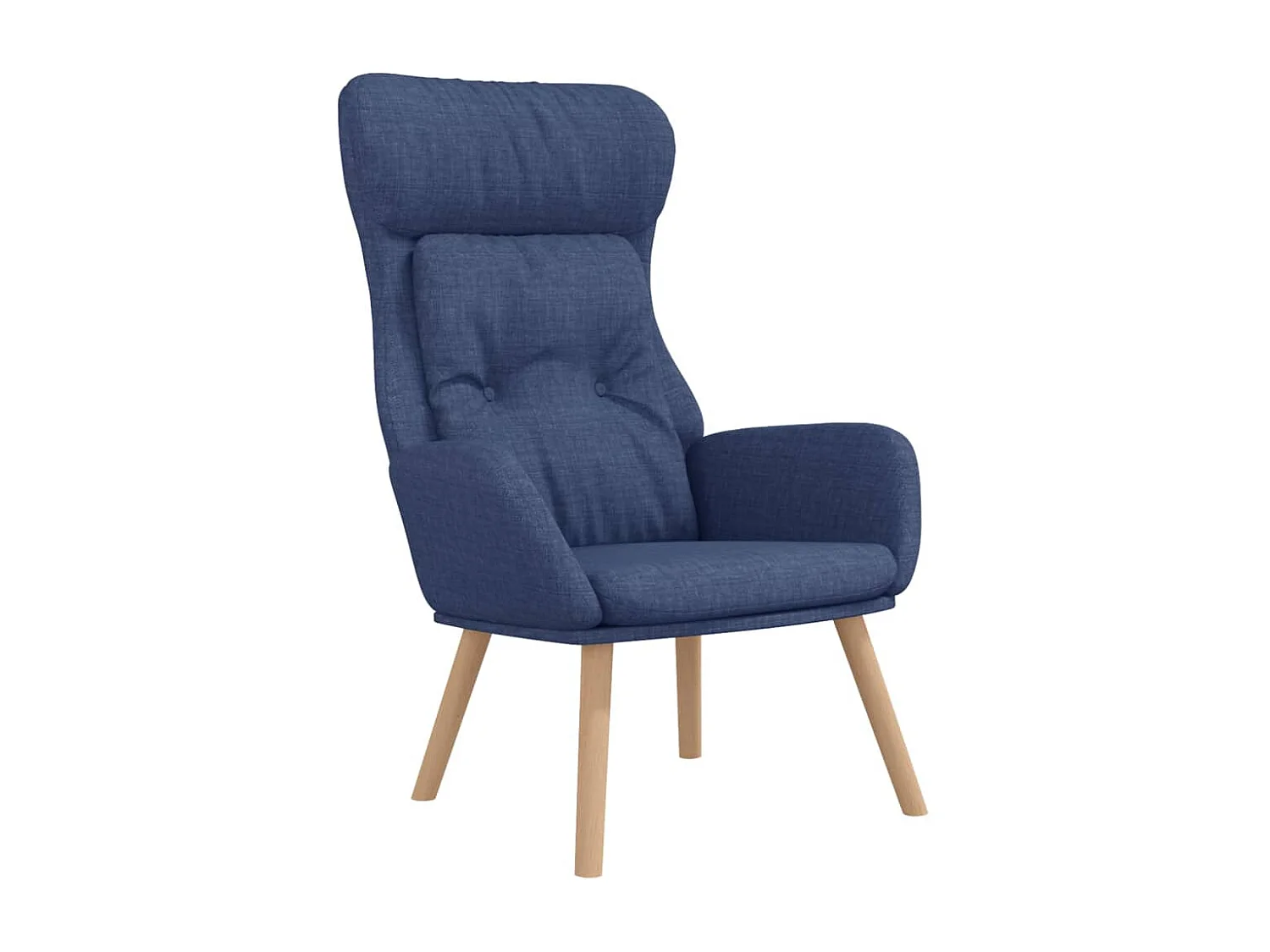 Sillón de relax con taburete tela azul ES264905