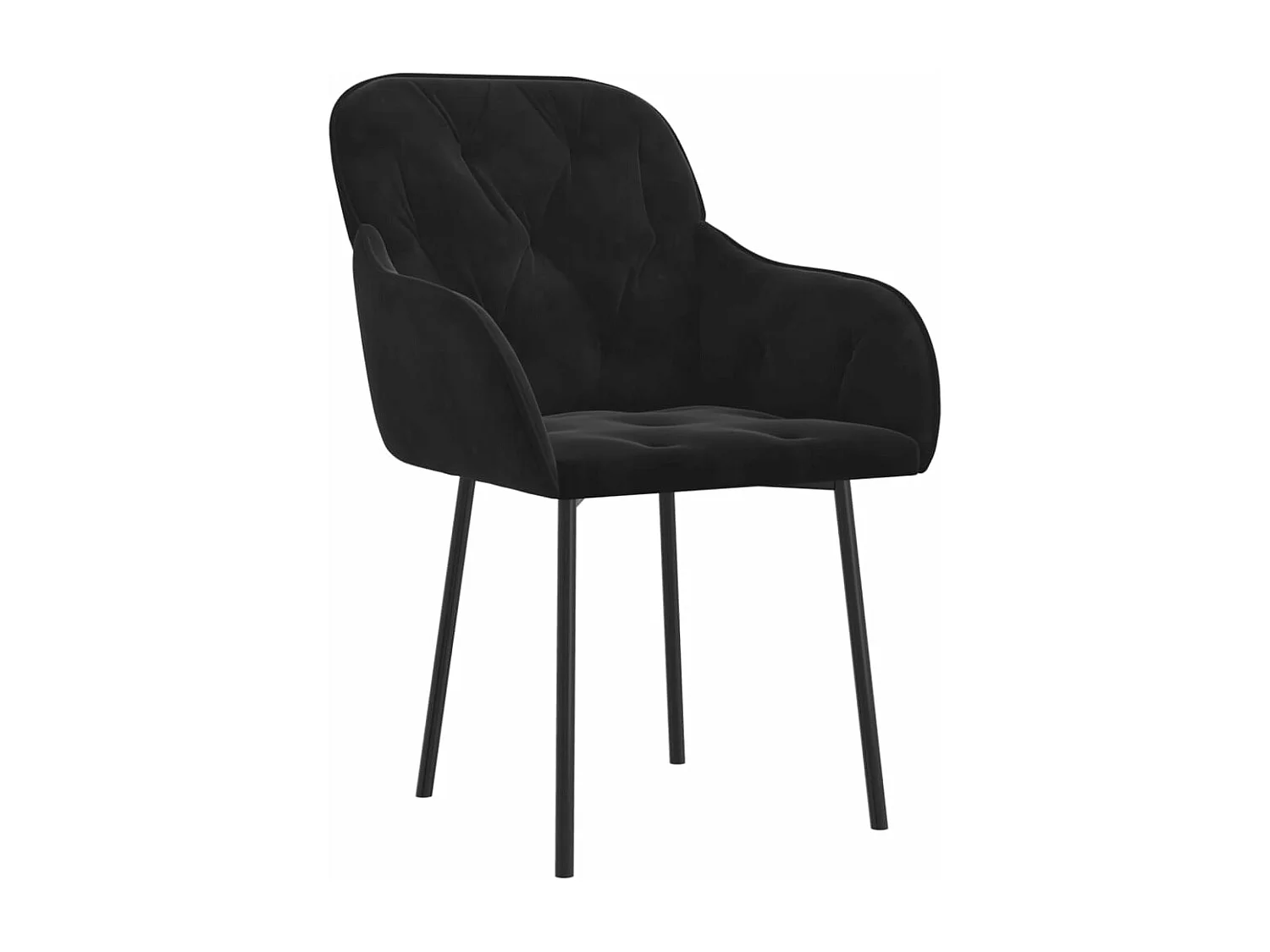 Lot de 2 Chaises à manger Noir Velours FR67732