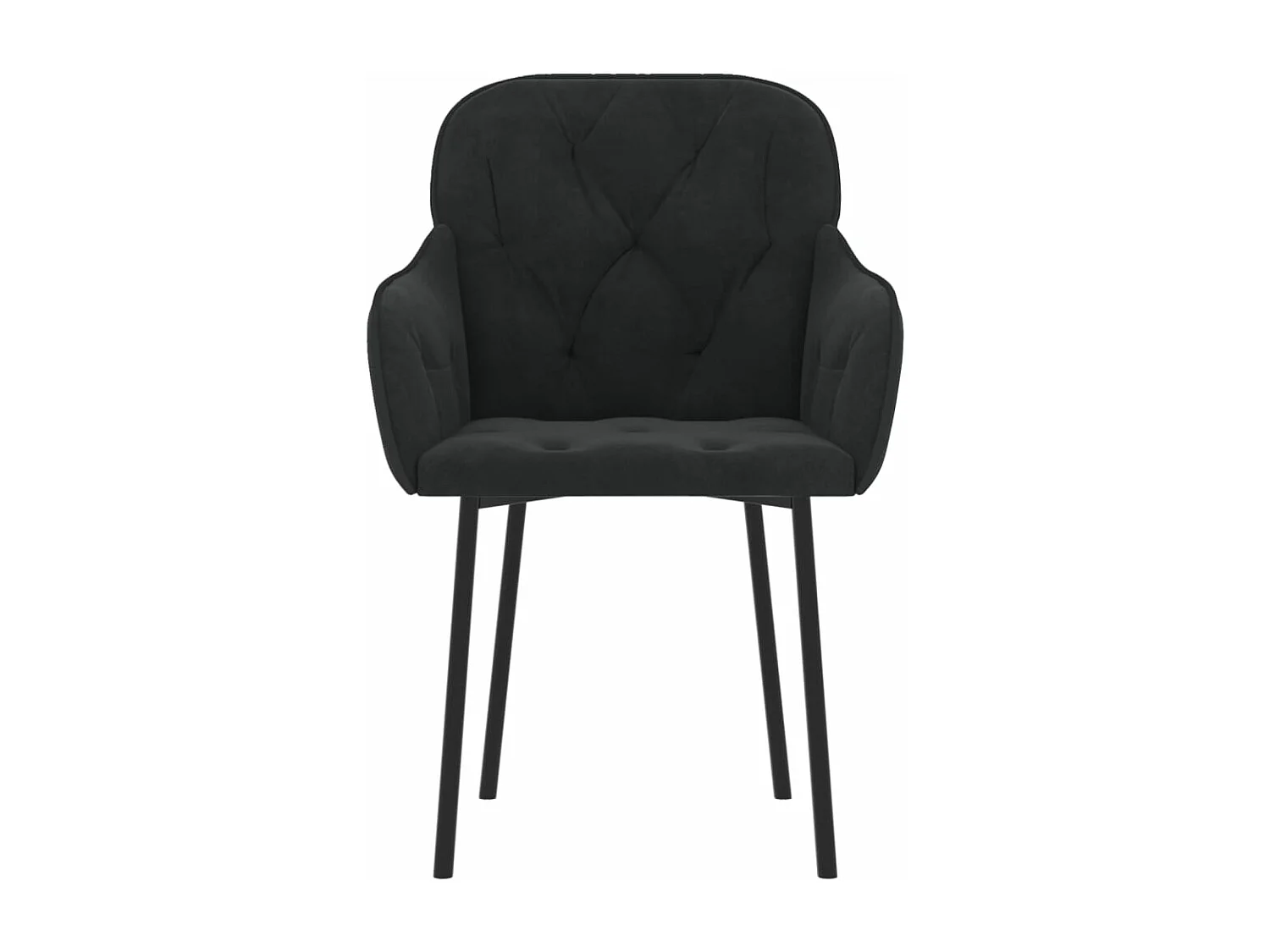 Cadeiras de jantar 2 pcs veludo preto PT705964