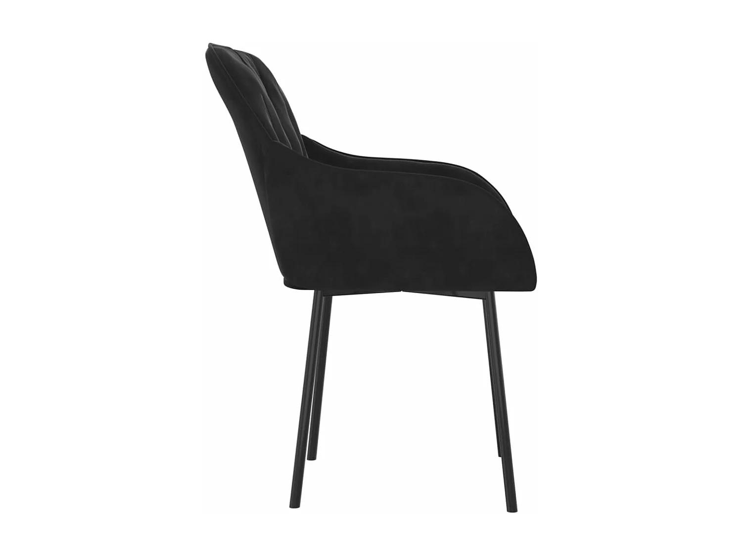 Lot de 2 Chaises à manger Noir Velours FR67732