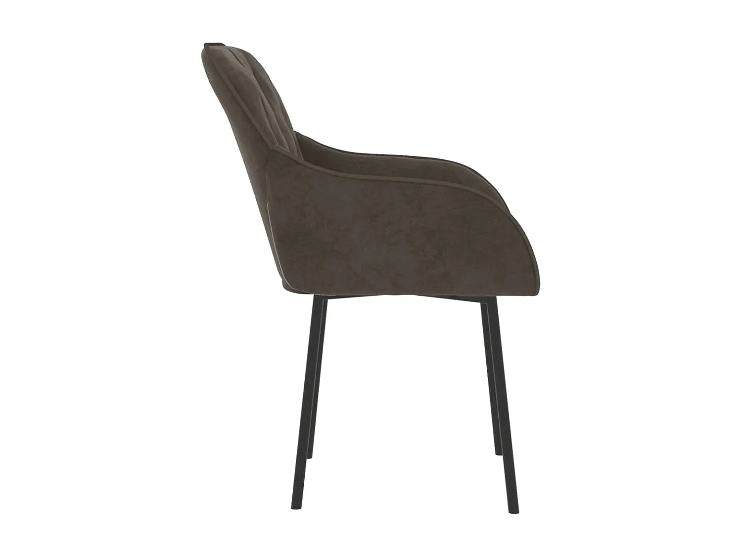 Lot de 2 Chaises à manger Gris foncé Velours FR92179