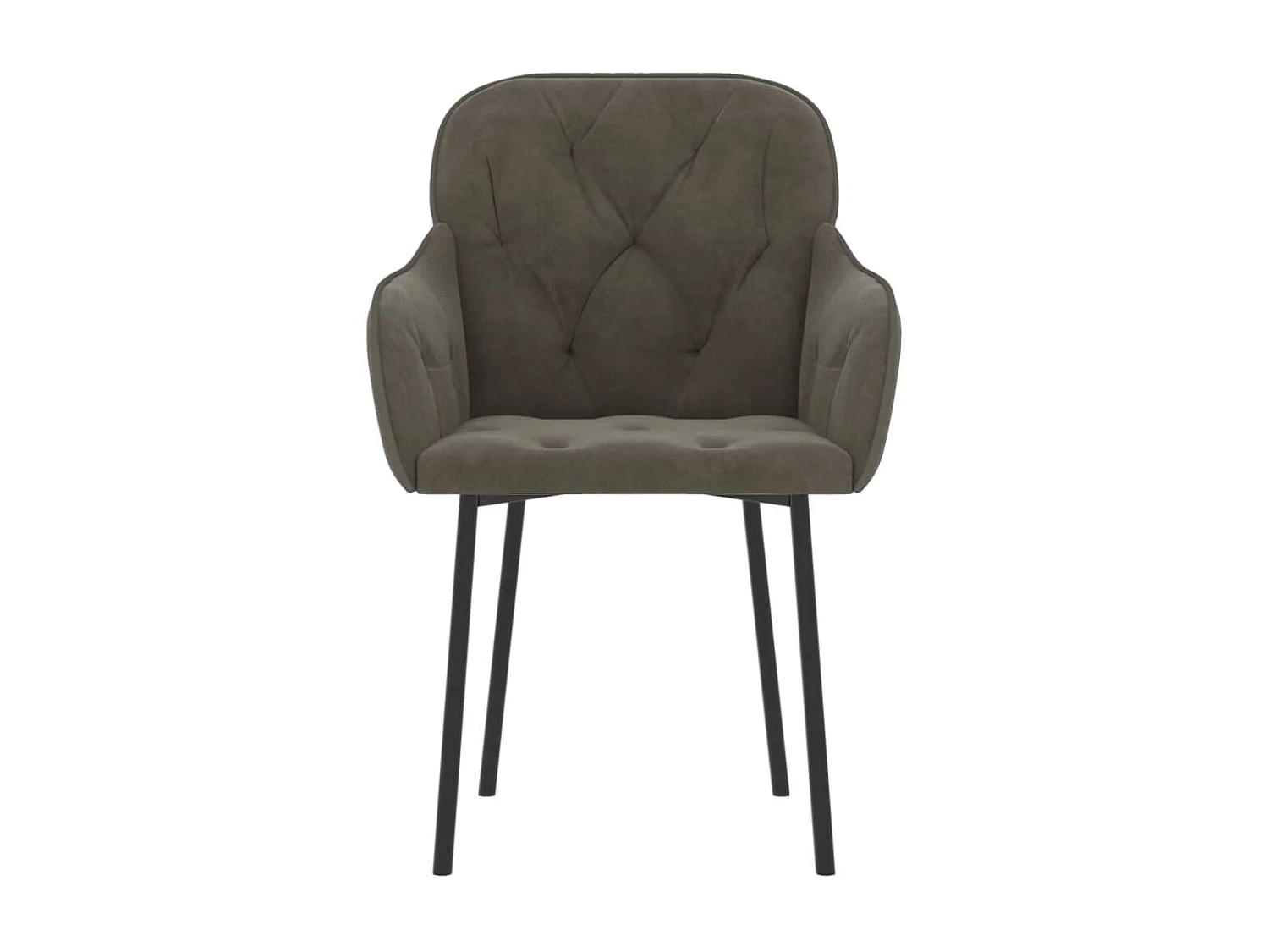 Lot de 2 Chaises à manger Gris foncé Velours FR92179