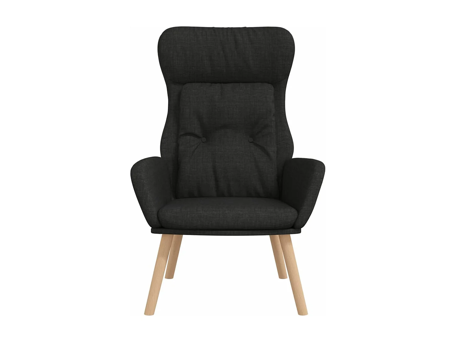 Chaise de relaxation Noir Tissu FR86472