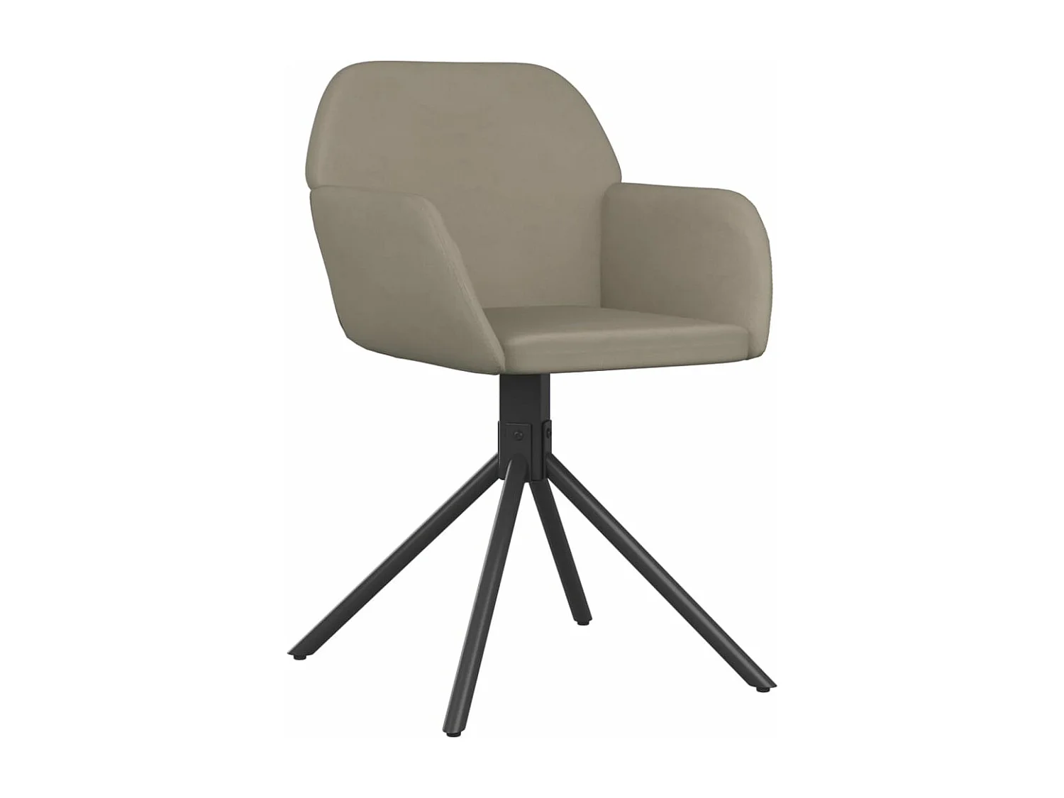 Juego de 2 Sillas de comedor giratorias de terciopelo gris claro ES114931