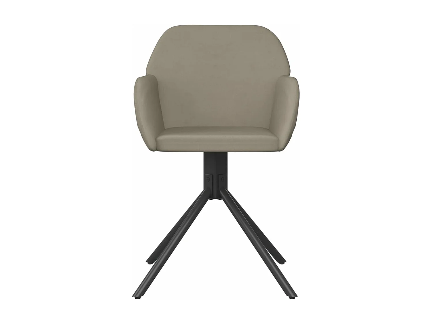 Juego de 2 Sillas de comedor giratorias de terciopelo gris claro ES114931