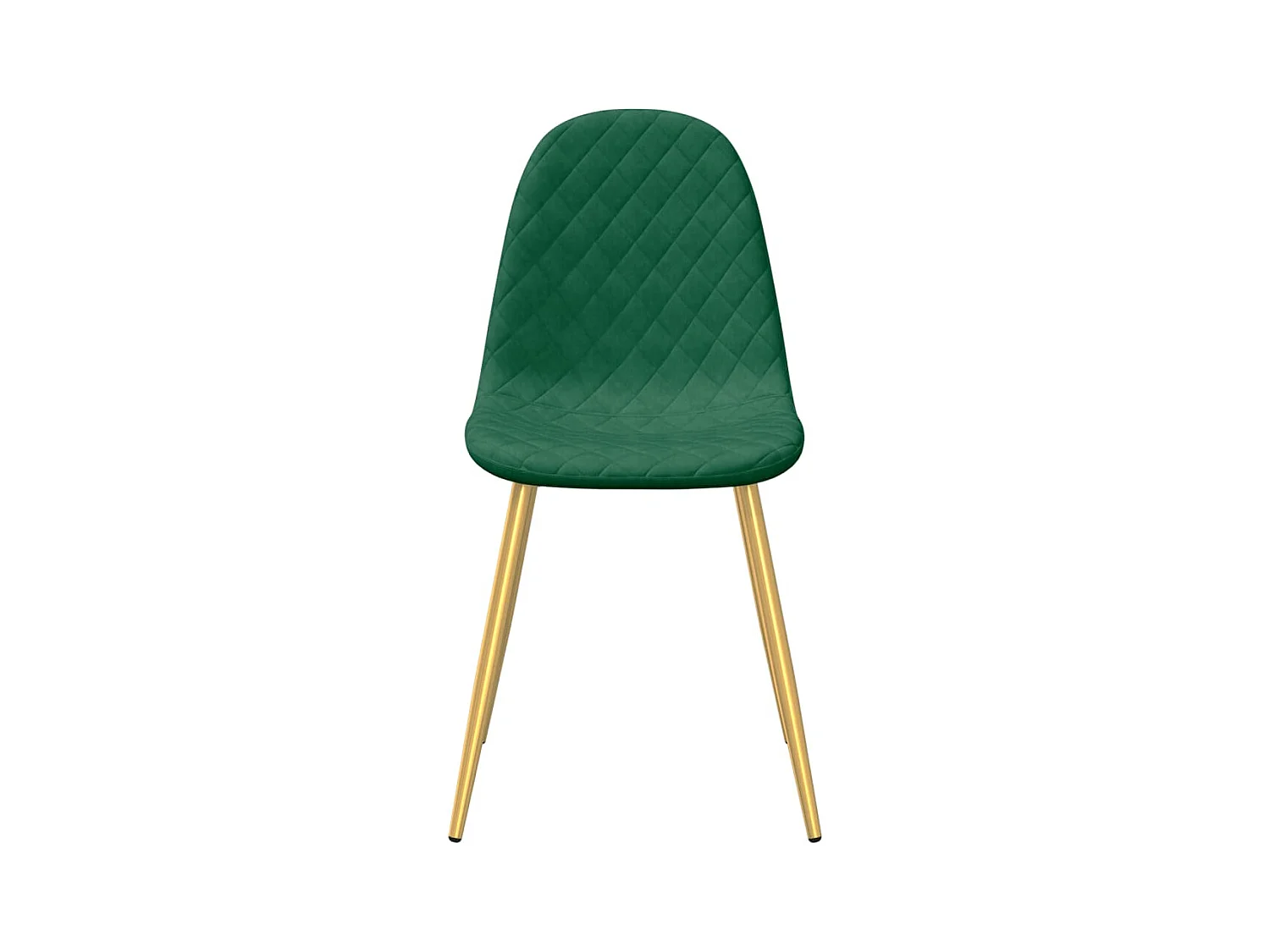 Lot de 2 Chaises à manger Vert foncé Velours FR79748