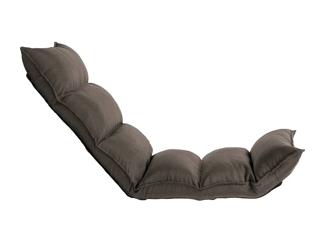 Chaise pliable de sol Taupe Tissu FR67018