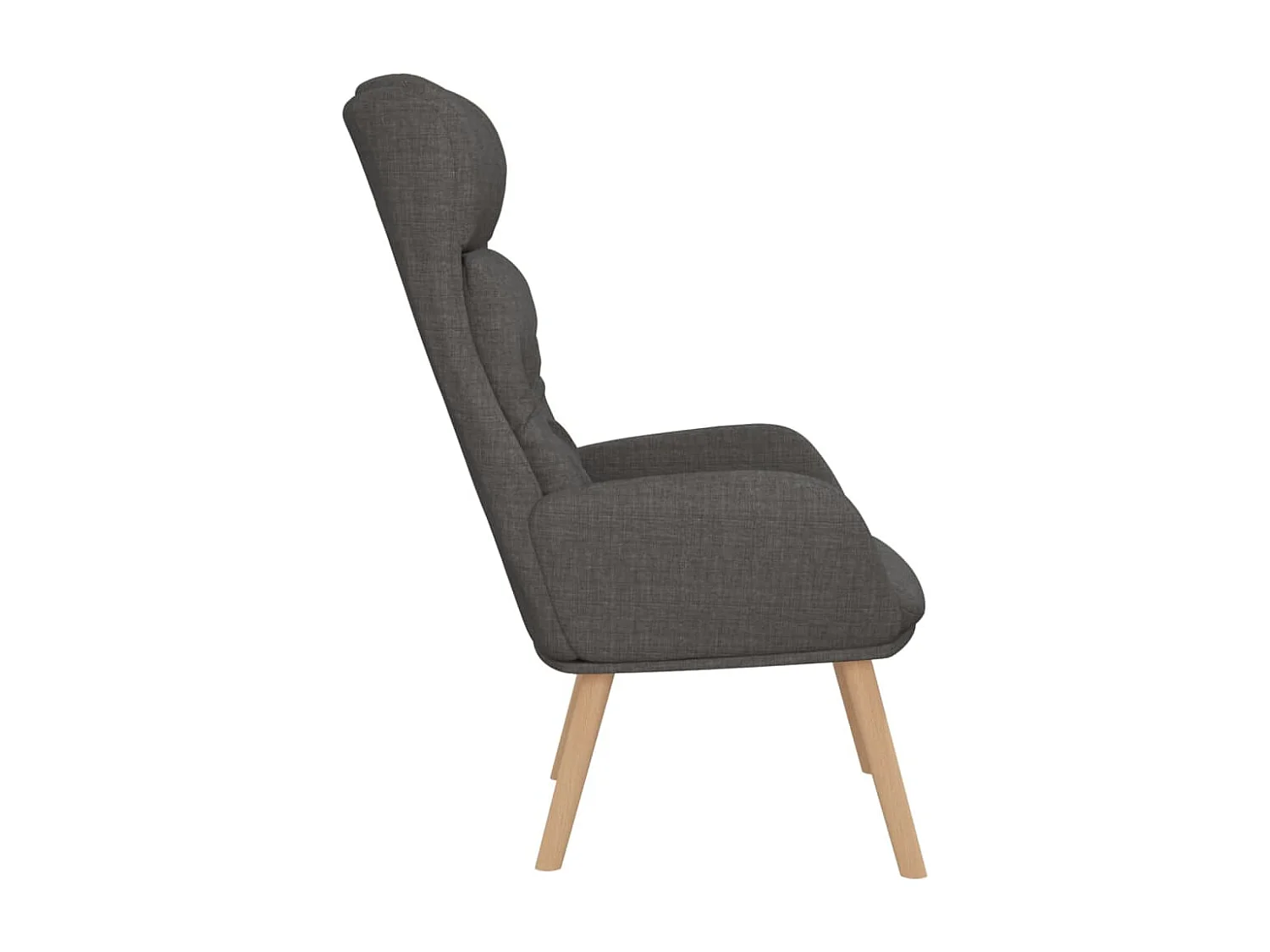 Chaise de relaxation Gris foncé Tissu FR43569