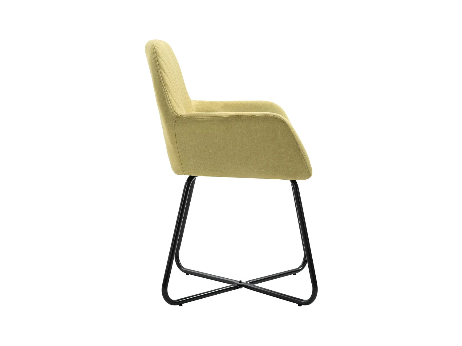 Lot de 2 Chaises à manger vert tissu FR11650