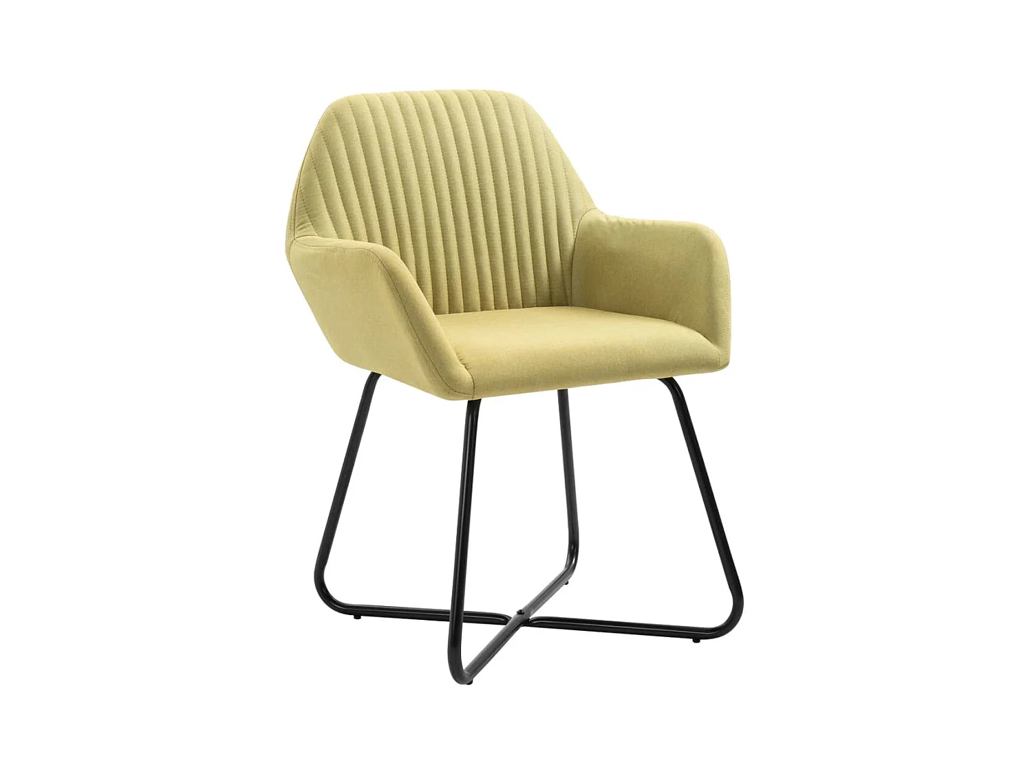 Lot de 2 Chaises à manger vert tissu FR11650